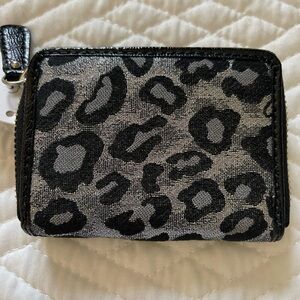 New w/tags Coach Ocelot Leopard Zip ID Card